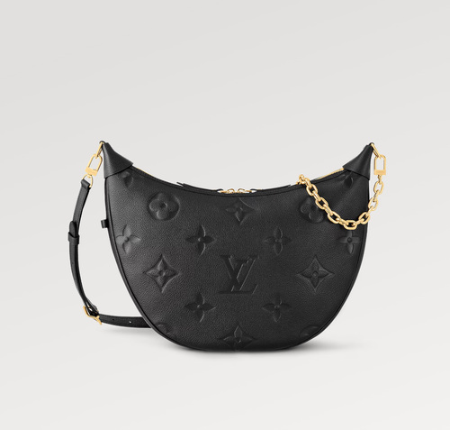 Louis Vuitton LOOP HOBO 38 BLACK MONOGRAM EMPREINTE LEATHER GOLD HARDWARE