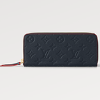 Louis Vuitton CLEMENCE WALLET 20CM BLUE RED MONOGRAM EMPREINTE LEATHER