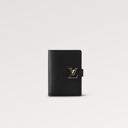 Louis Vuitton VERTICAL COMPACT WALLET BLACK CAPUCINES