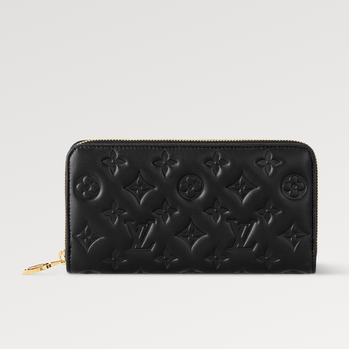 Louis Vuitton ZIPPY WALLET 19 BLACK EMBOSSED LAMBSKIN