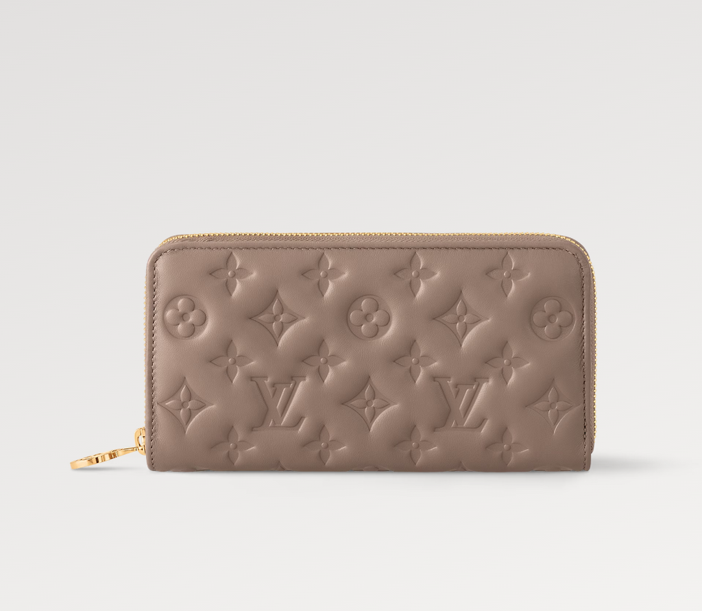 Louis Vuitton ZIPPY WALLET 19 BEIGE EMBOSSED LAMBSKIN