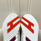 Hermes Ladies Bouncing Mesh and Suede Goatskin Sneaker in White Sz 37
