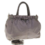 PRADA Hand Bag Nylon 2way Gray  yk10519