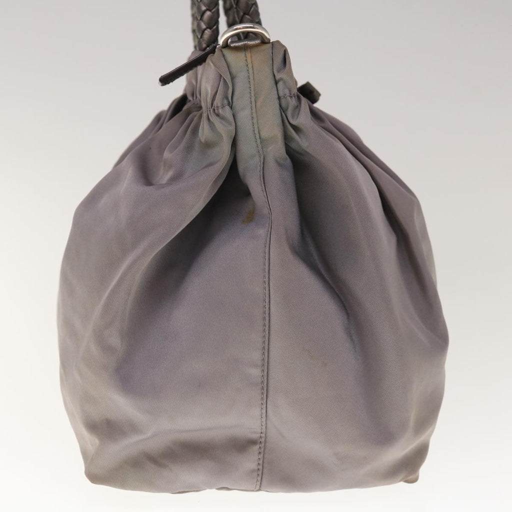 PRADA Hand Bag Nylon 2way Gray  yk10519