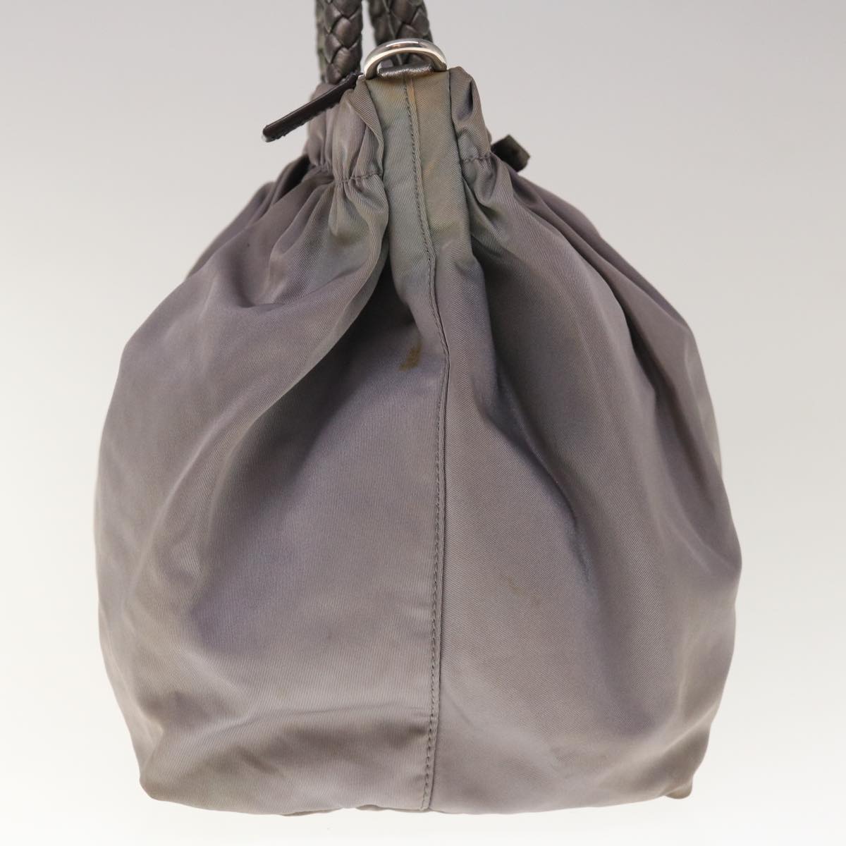 PRADA Hand Bag Nylon 2way Gray  yk10519