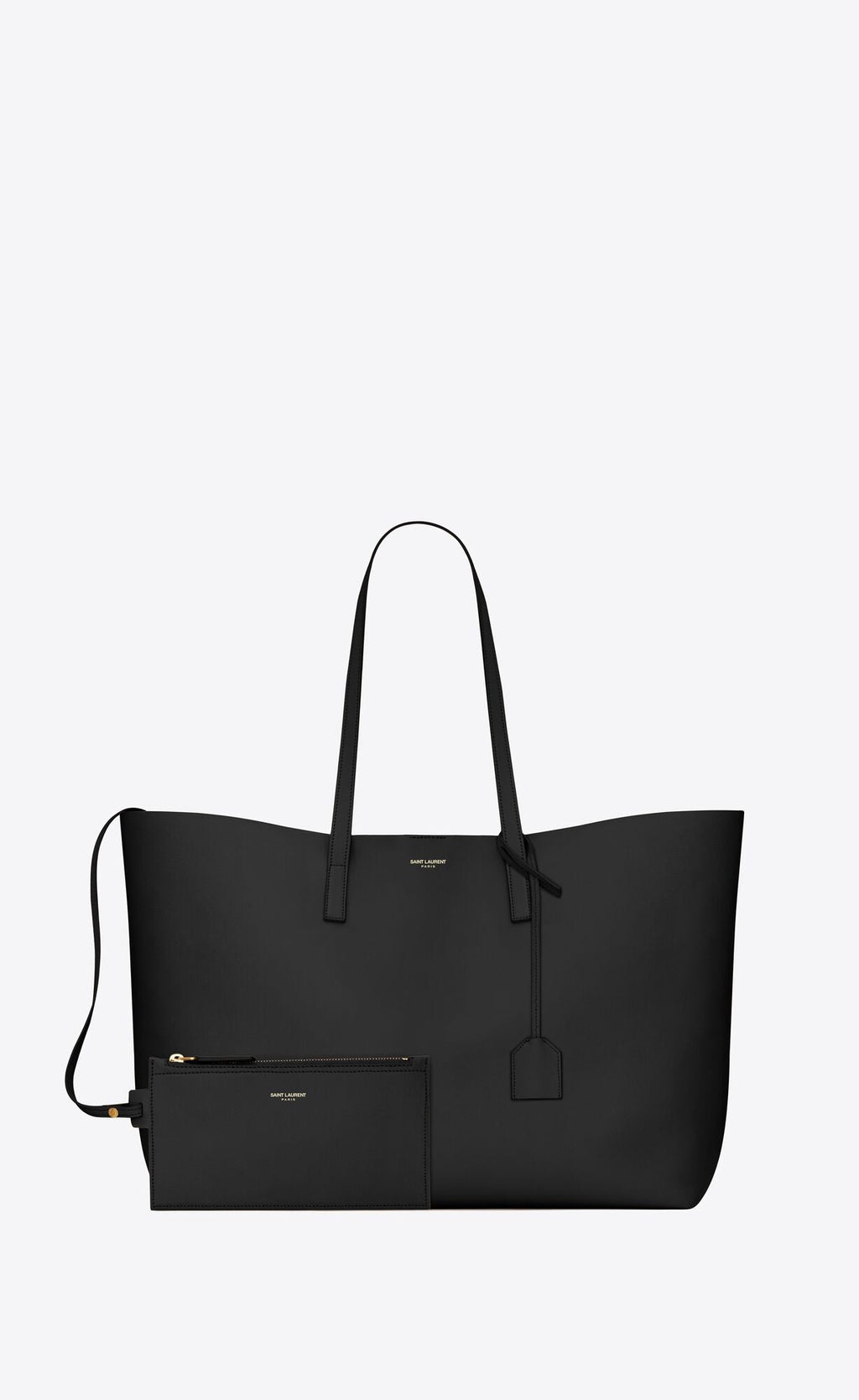 SAINT LAURENT SHOPPING TOTE E/W IN SUPPLE LEATHER