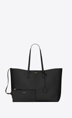 SAINT LAURENT SHOPPING TOTE E/W IN SUPPLE LEATHER