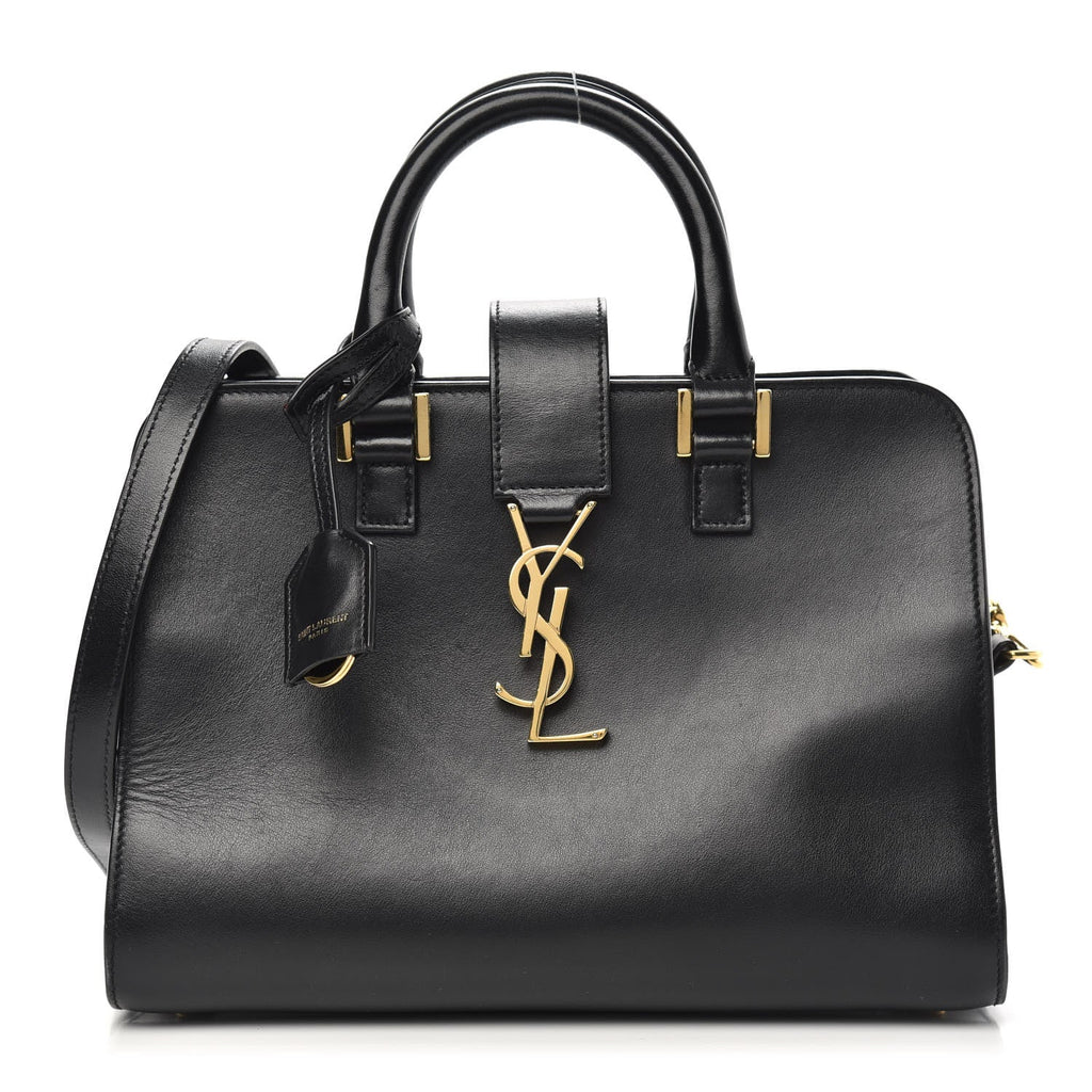 YVES Saint Laurent Leather Baby Monogram Cabas Bag