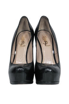 Yves Saint Laurent - Black Leather Platform Stilettos Sz 8