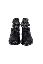 Yves Saint Laurent - Black Leather "Ranger" Short Studded Ankle Boot Sz 7
