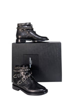 Yves Saint Laurent - Black Leather "Ranger" Short Studded Ankle Boot Sz 7