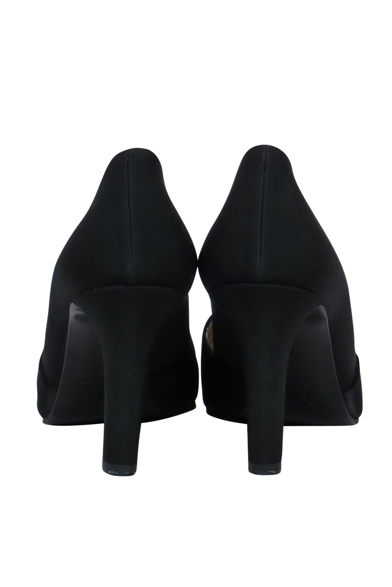 Yves Saint Laurent - Black Pointed Toe Pump w/ Pleated Detail Sz 7.5