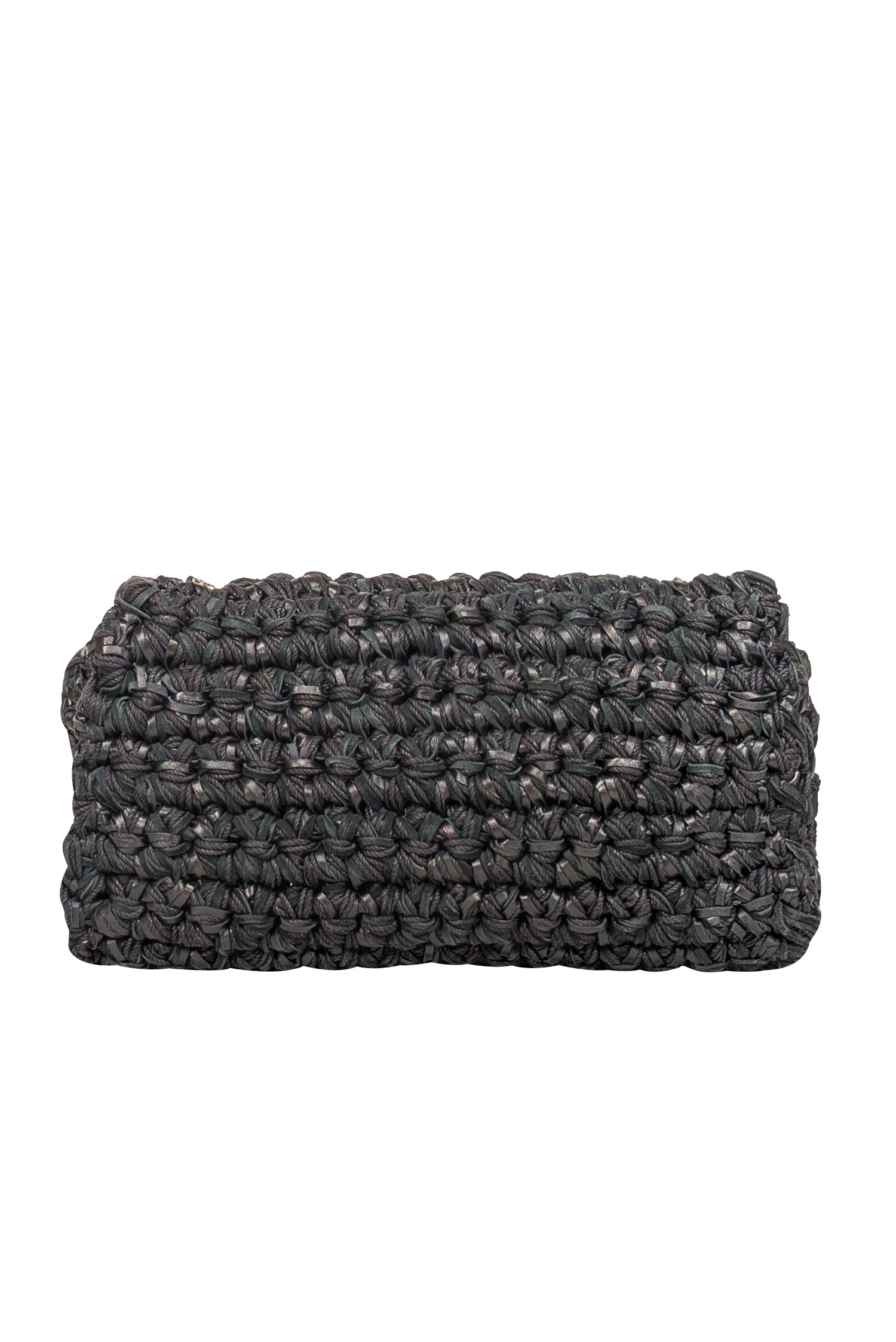 Yves Saint Laurent - Black Raffia Medium "Kate" Crossbody Bag
