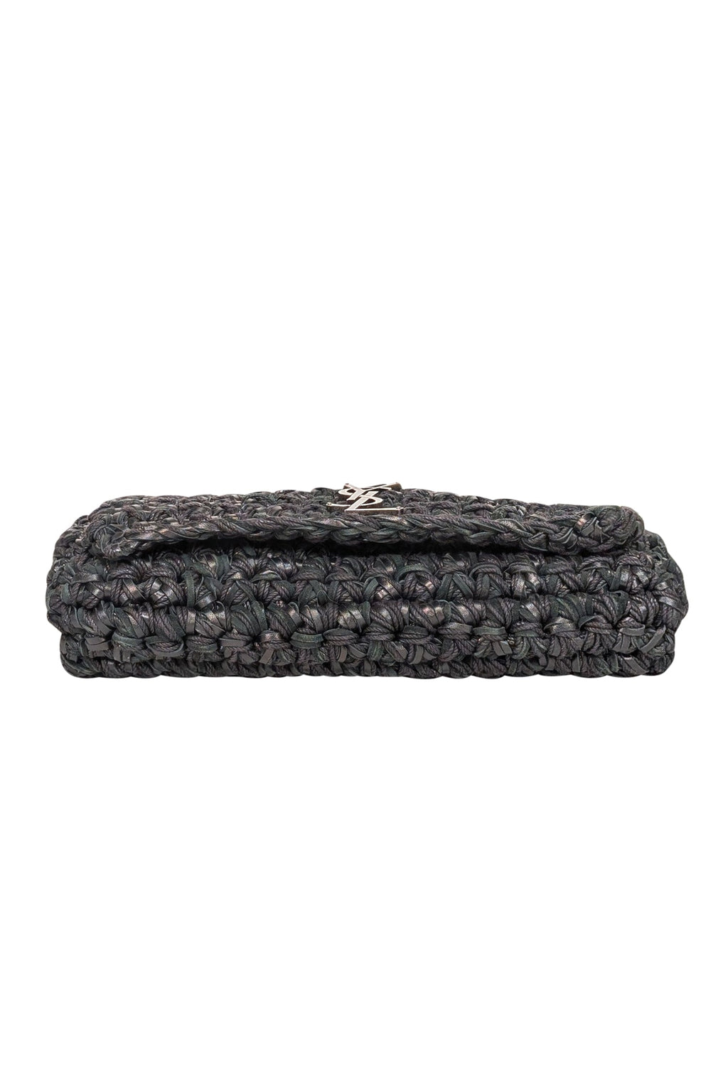 Yves Saint Laurent - Black Raffia Medium "Kate" Crossbody Bag