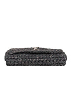 Yves Saint Laurent - Black Raffia Medium "Kate" Crossbody Bag