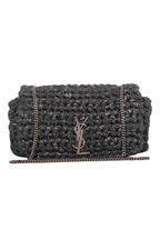 Yves Saint Laurent - Black Raffia Medium "Kate" Crossbody Bag