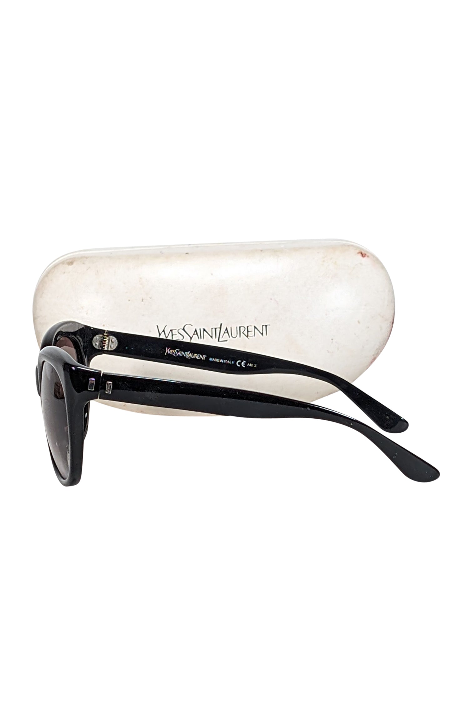 Yves Saint Laurent - Black Rounded Large Sunglasses