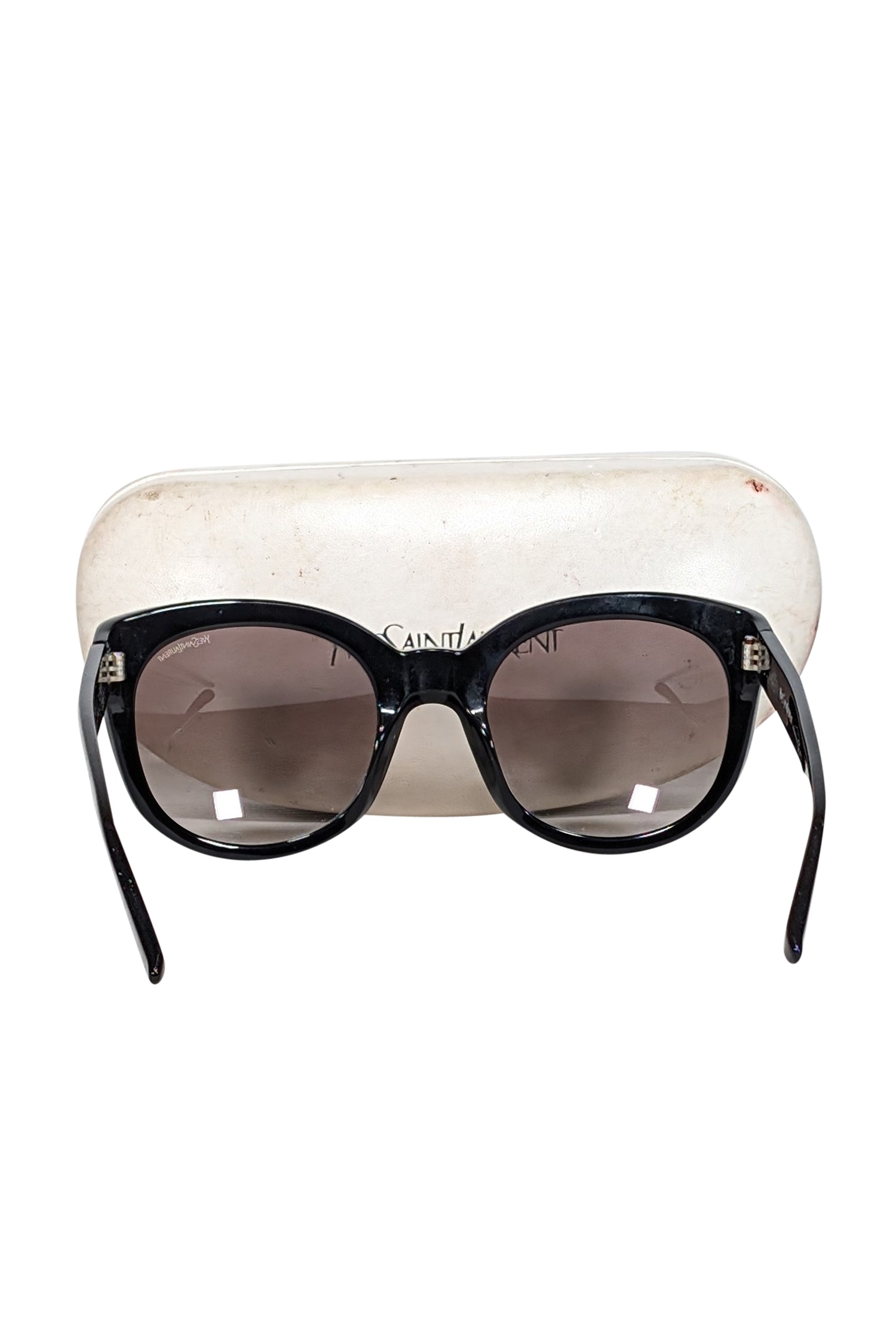Yves Saint Laurent - Black Rounded Large Sunglasses