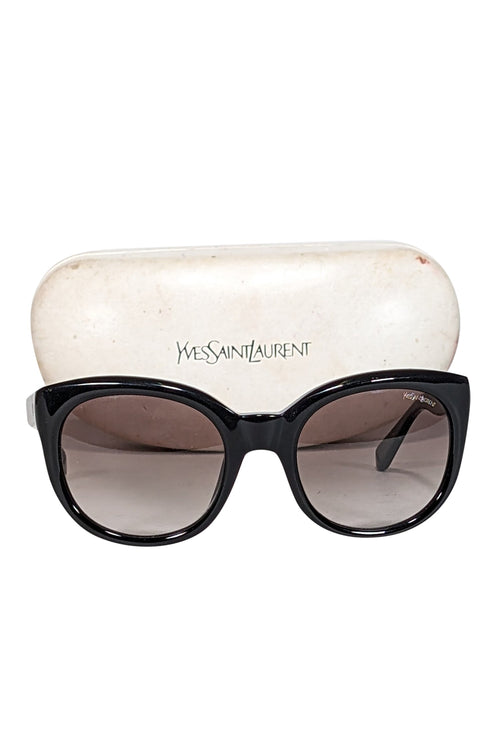 Yves Saint Laurent - Black Rounded Large Sunglasses