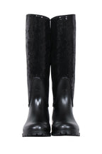 Yves Saint Laurent - Black Sequin Rubber Boots Sz 7