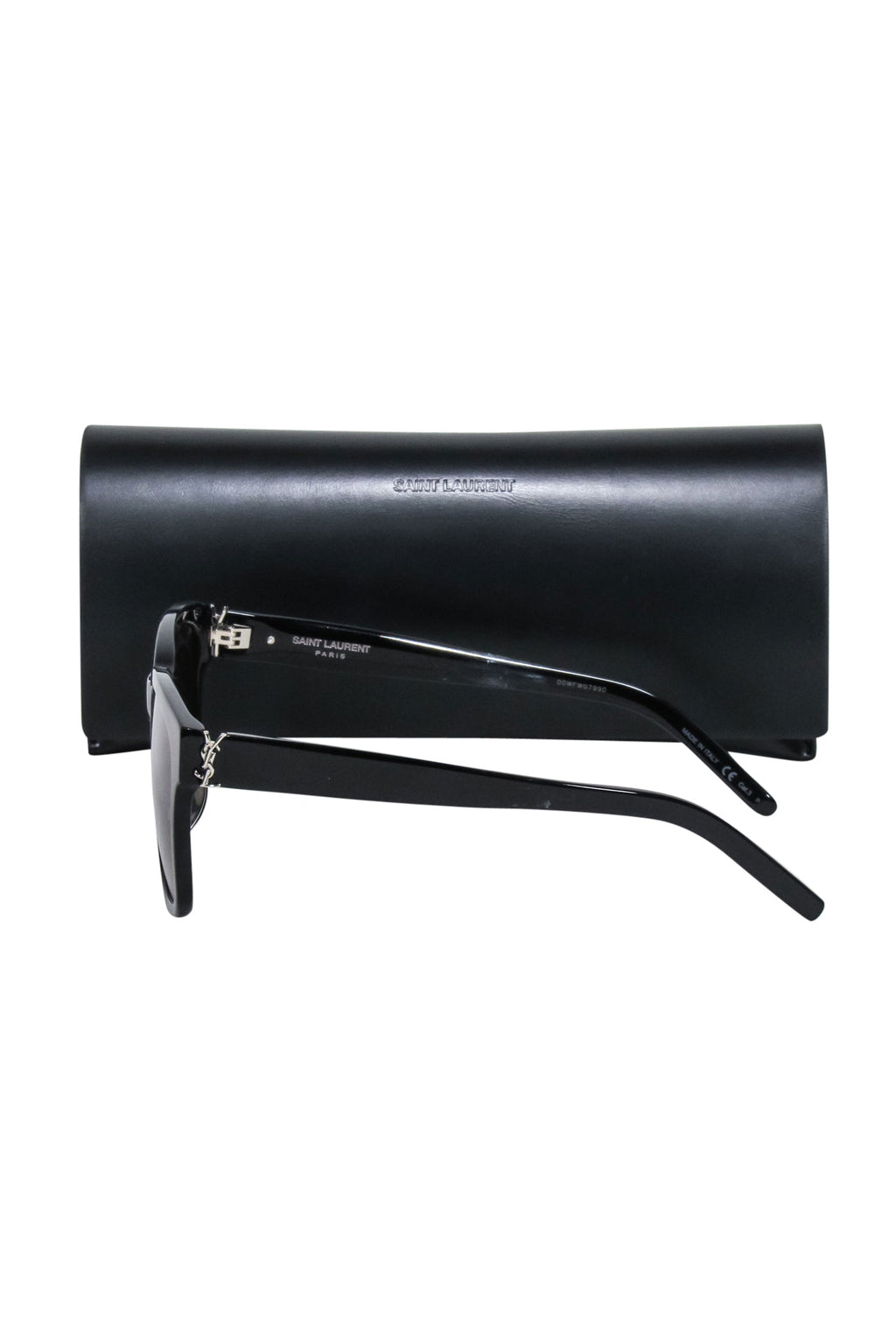 Yves Saint Laurent - Black Square Sunglasses w/ Logo Side Detail