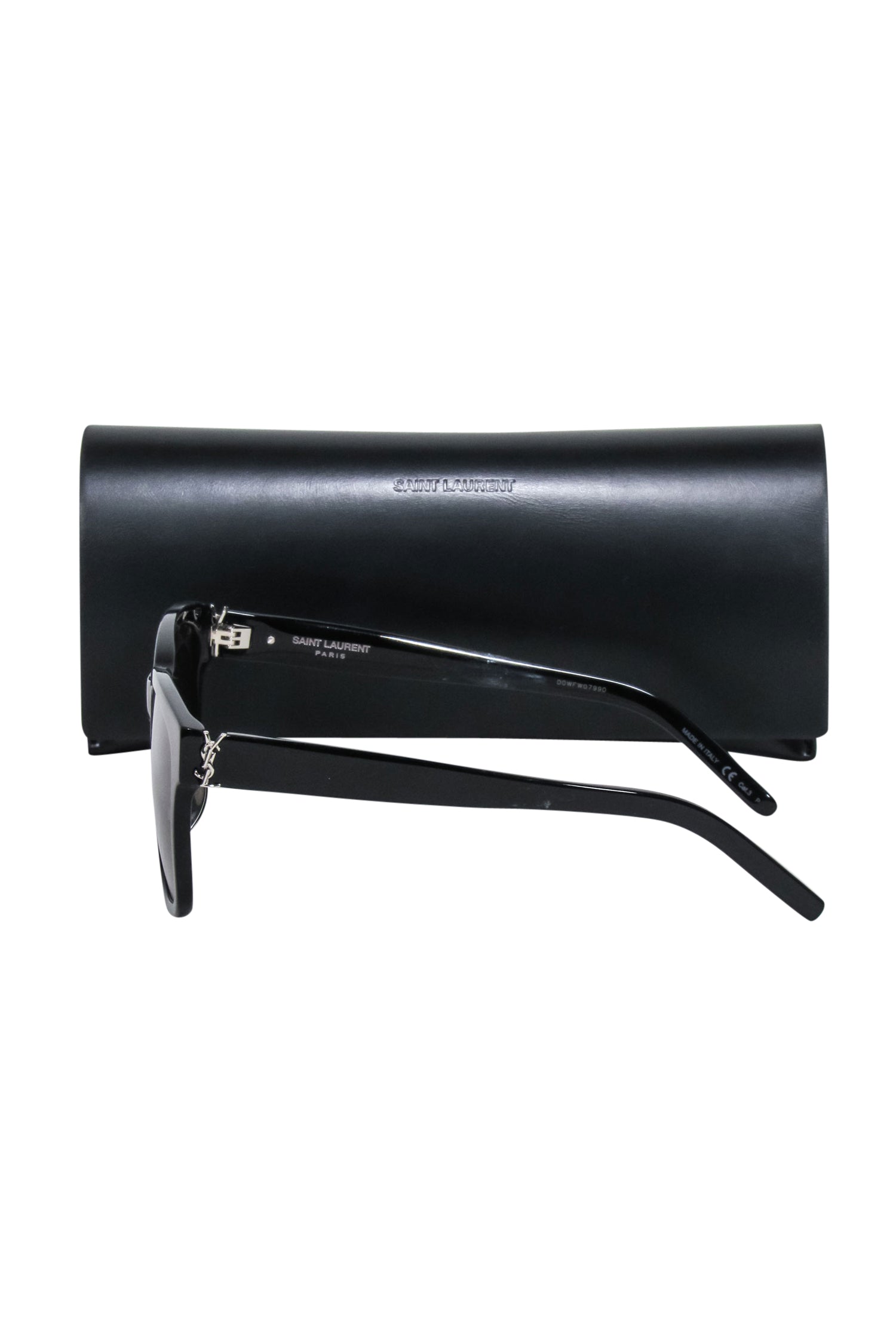 Yves Saint Laurent - Black Square Sunglasses w/ Logo Side Detail