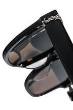 Yves Saint Laurent - Black Square Sunglasses w/ Logo Side Detail