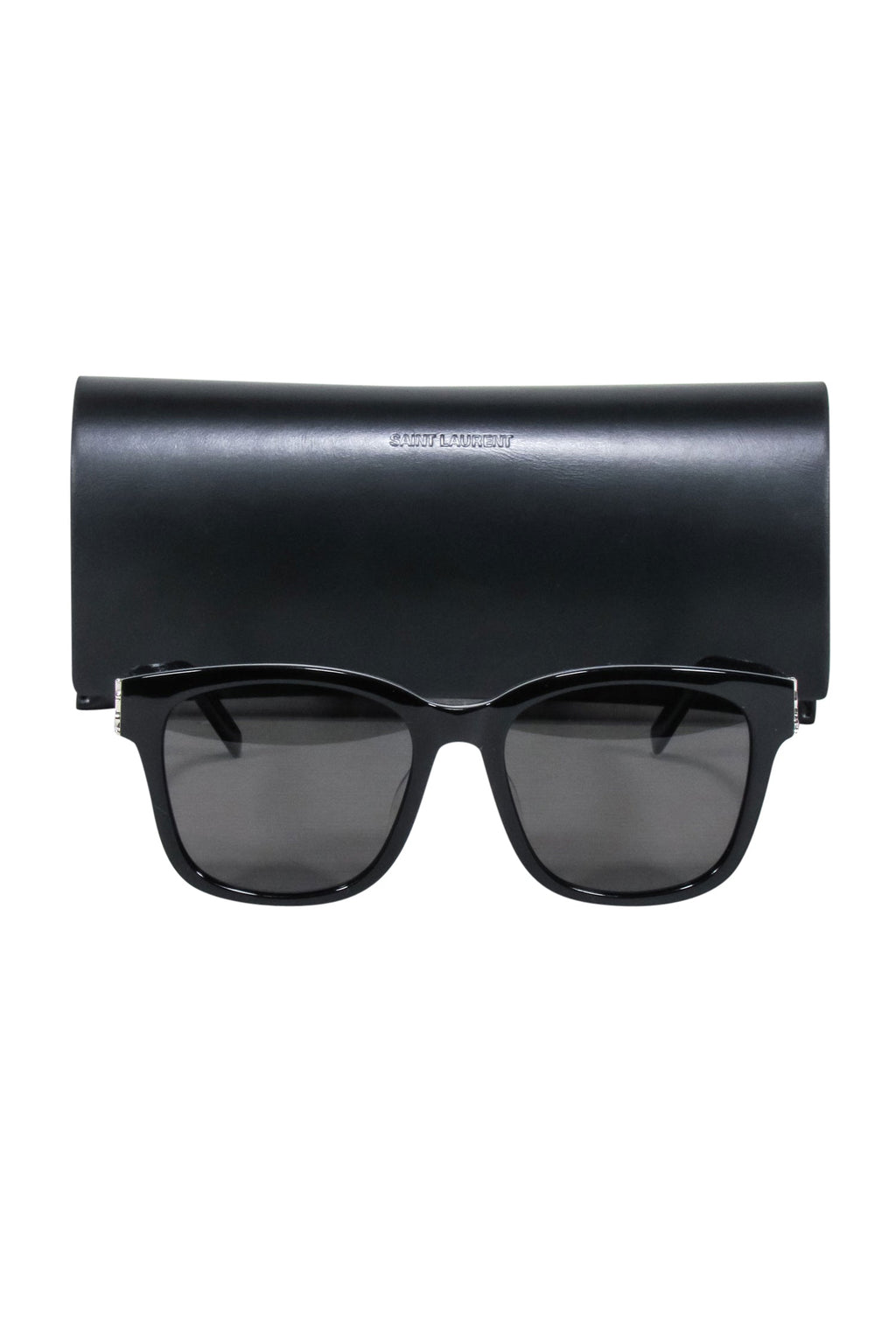 Yves Saint Laurent - Black Square Sunglasses w/ Logo Side Detail