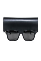 Yves Saint Laurent - Black Square Sunglasses w/ Logo Side Detail