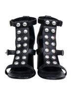Yves Saint Laurent - Black Studded Front Strappy Pumps Sz 11