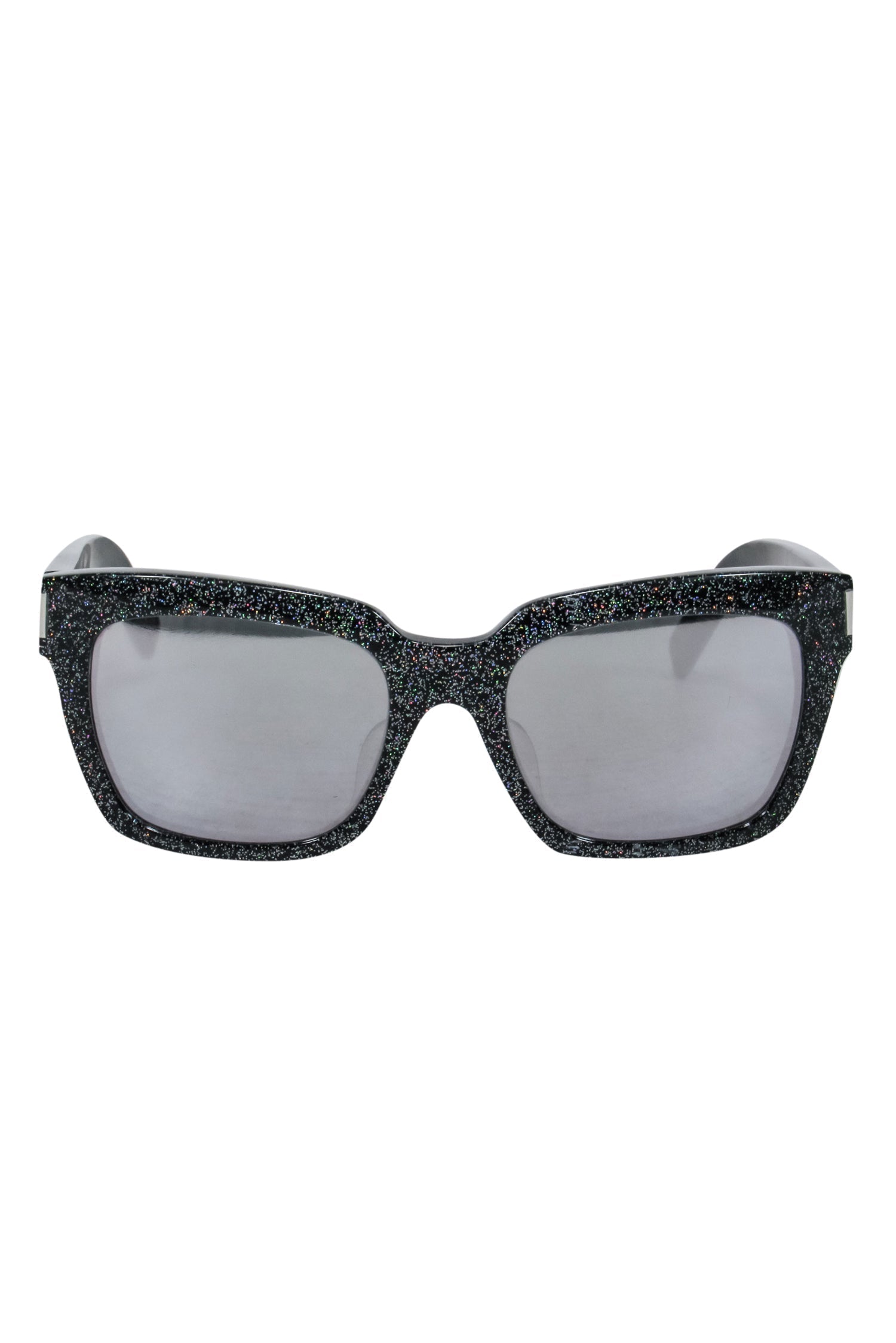Yves Saint Laurent - Black w/ Glitter print Detail Square Sunglasses