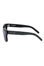 Yves Saint Laurent - Black w/ Glitter print Detail Square Sunglasses