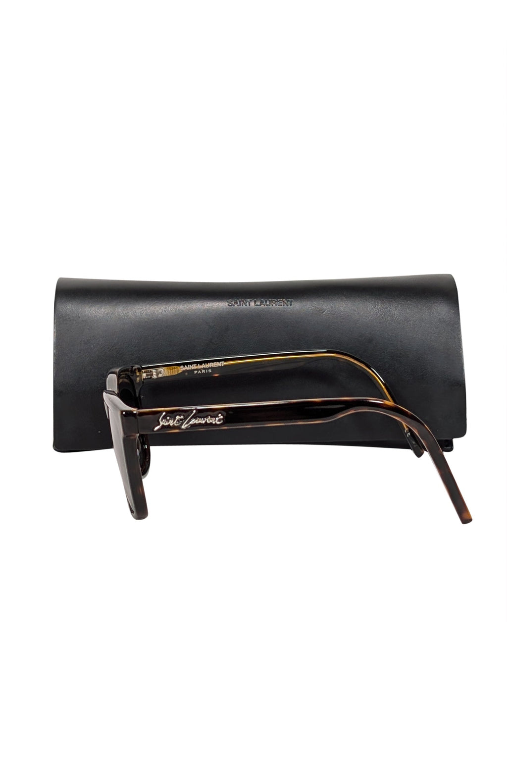 Yves Saint Laurent - Brown Tortoise Square Sunglasses