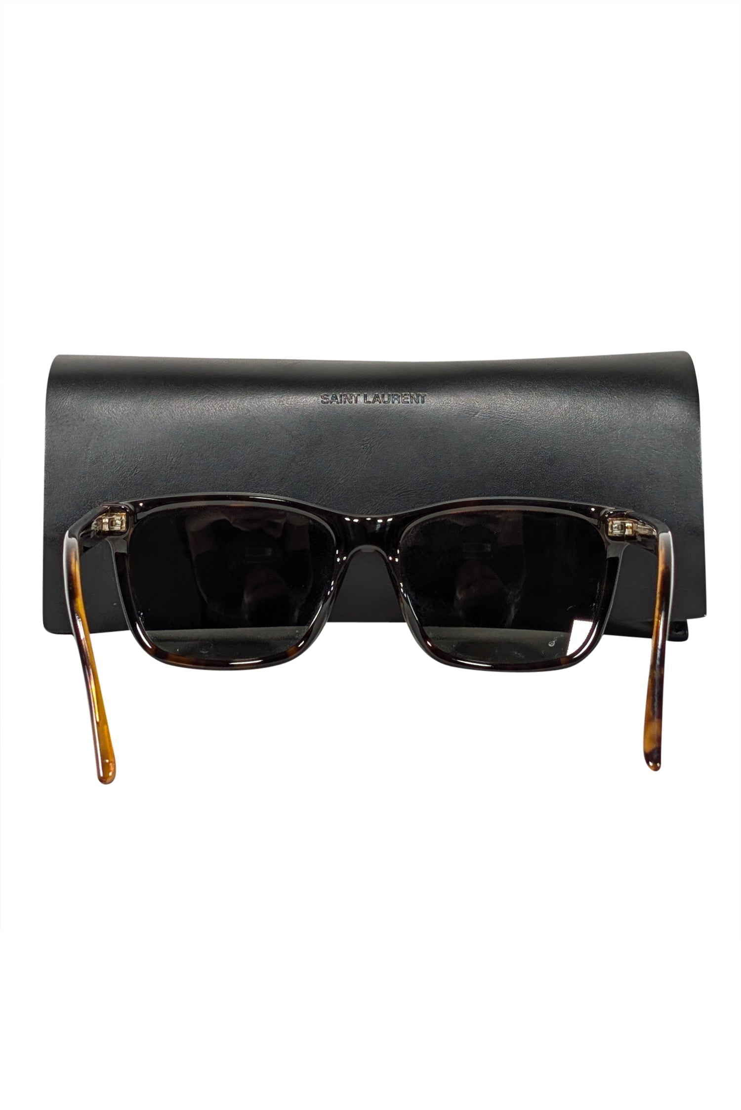 Yves Saint Laurent - Brown Tortoise Square Sunglasses