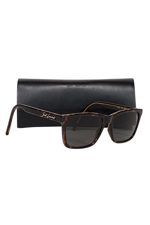 Yves Saint Laurent - Brown Tortoise Square Sunglasses