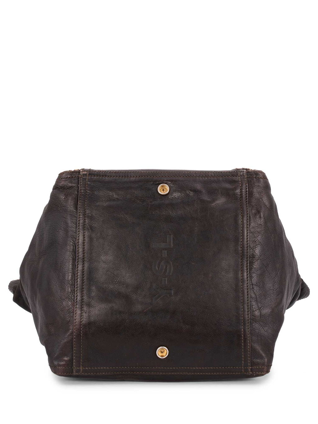 Yves Saint Laurent Calfskin Medium Downtown Bag Brown