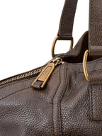 Yves Saint Laurent Calfskin Medium Downtown Bag Brown