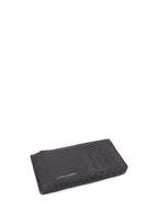 Yves Saint Laurent Croc Embossed Card Holder Black