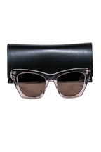 Yves Saint Laurent - Grey Transparent Cate Eye Sunglasses
