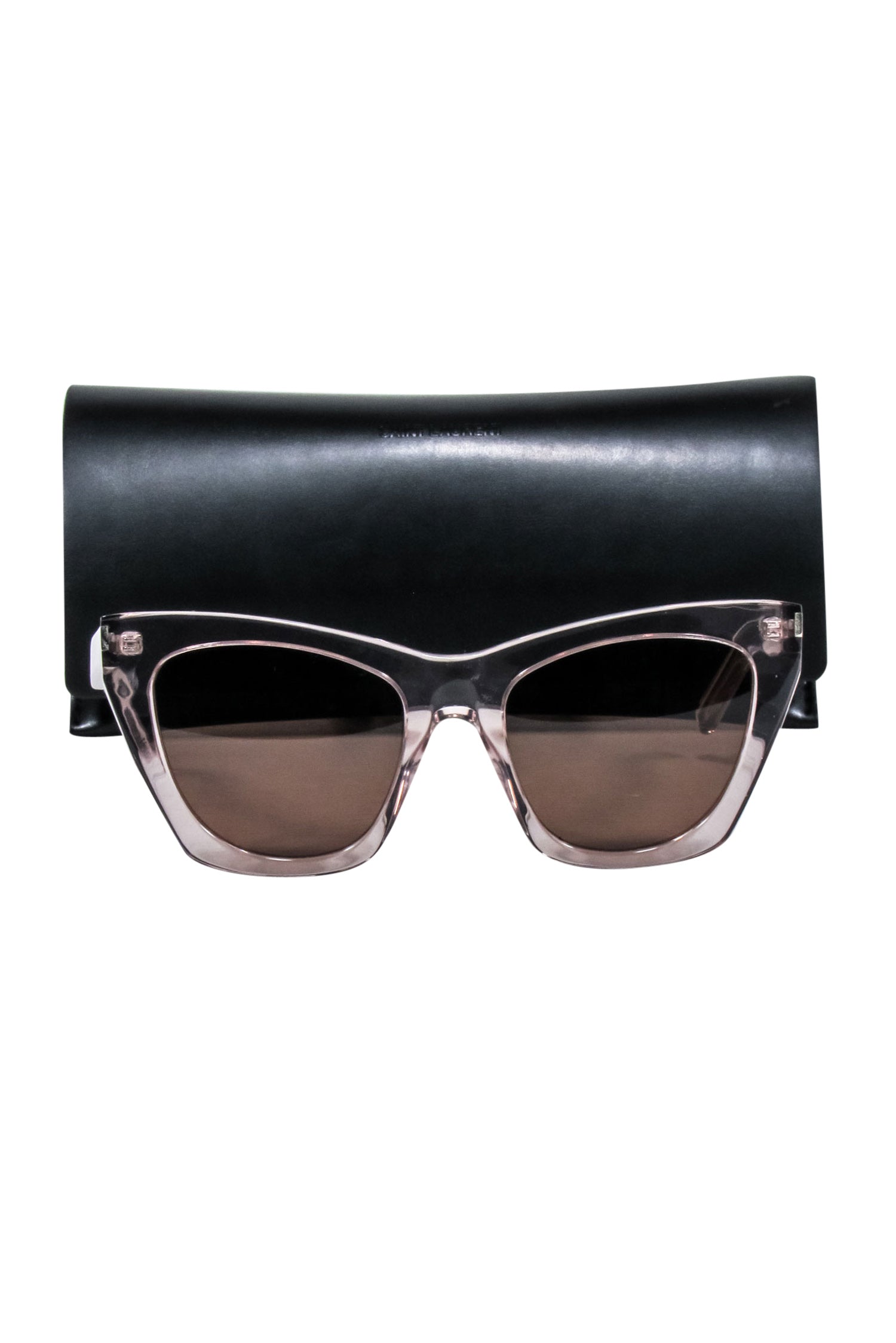 Yves Saint Laurent - Grey Transparent Cate Eye Sunglasses