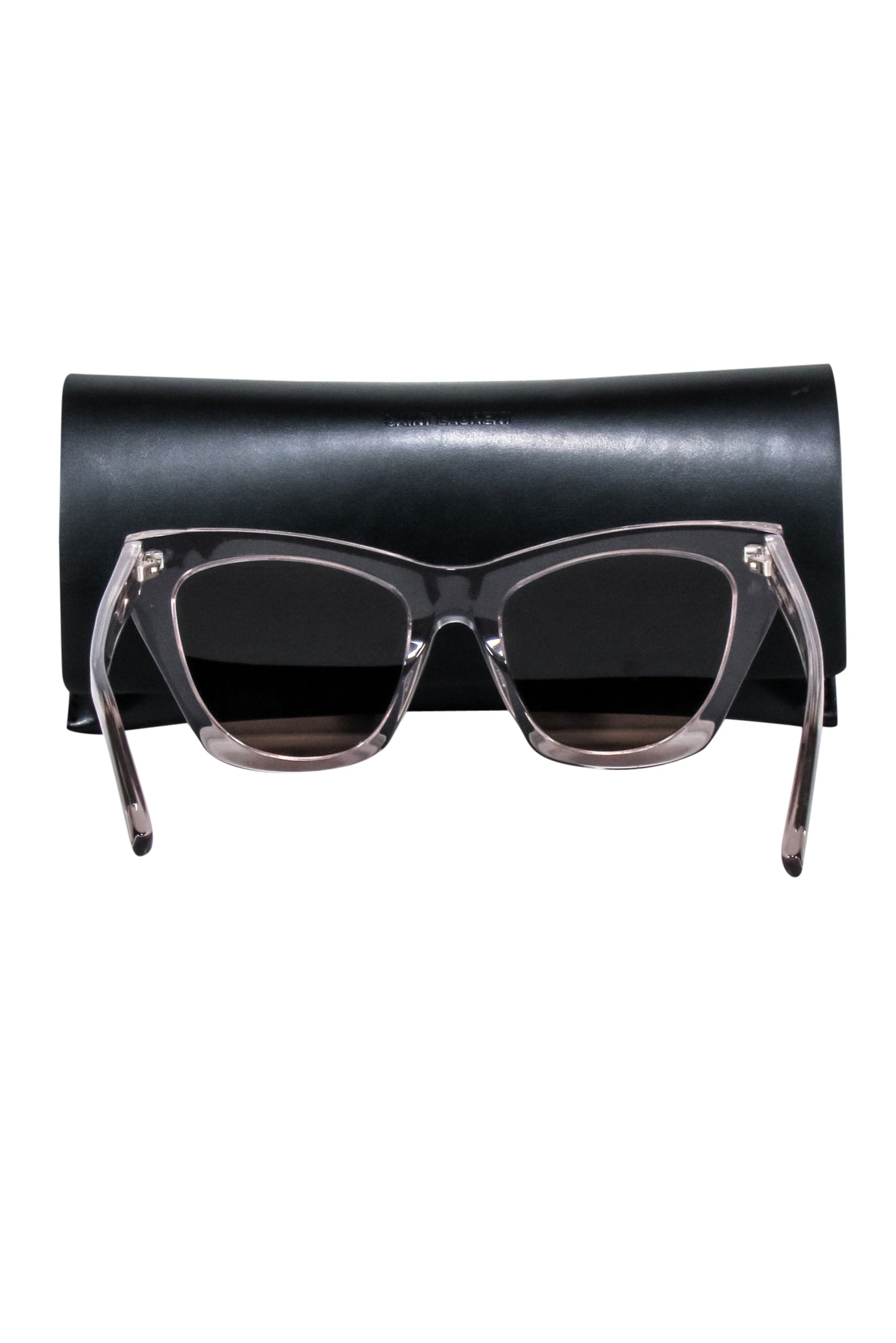 Yves Saint Laurent - Grey Transparent Cate Eye Sunglasses