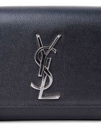 Yves Saint Laurent Leather Kate Small Messenger Bag Black Silver