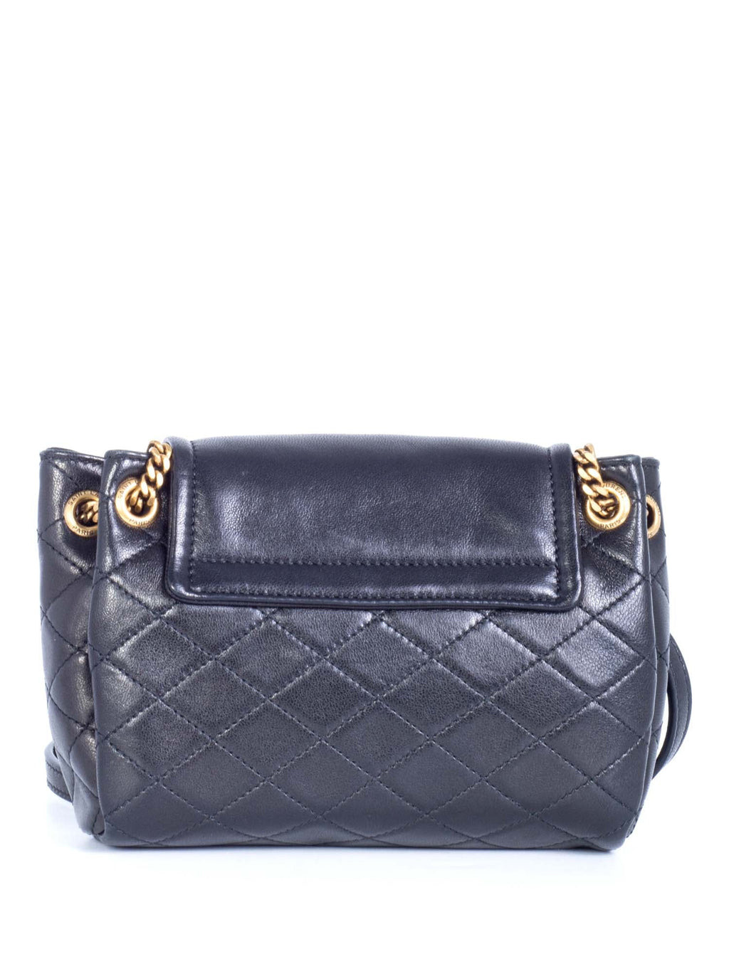 Yves Saint Laurent Leather Nolita Crossbody Bag Black Gold