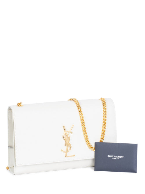 Yves Saint Laurent Medium Kate Flap Messenger White