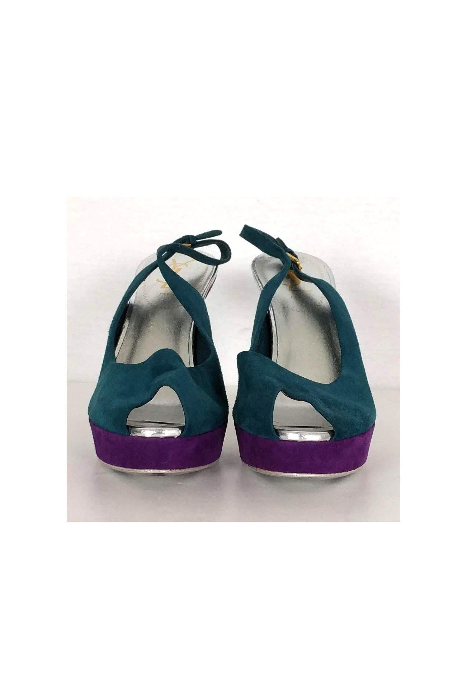 Yves Saint Laurent - Multicolor Slingback Pumps Sz 8.5