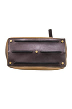 Yves Saint Laurent - Mustard Yellow & Brown Leather Muse Satchel Bag