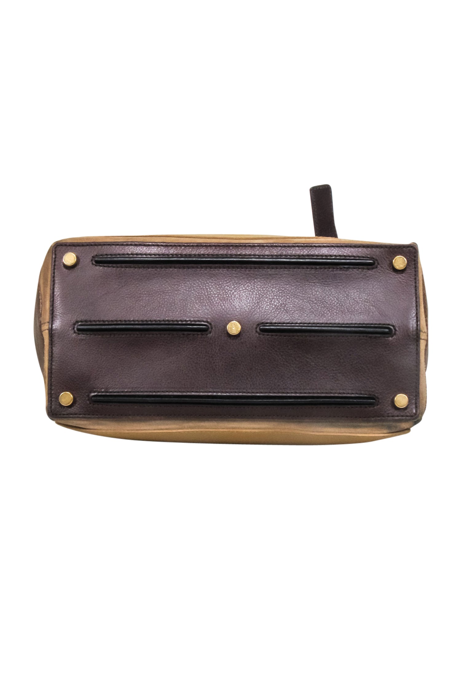 Yves Saint Laurent - Mustard Yellow & Brown Leather Muse Satchel Bag