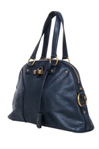 Yves Saint Laurent - Navy Leather Barrel Handbag