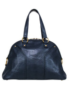 Yves Saint Laurent - Navy Leather Barrel Handbag