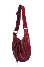 Yves Saint Laurent - Oxblood Leather Rounded Shoulder Hobo Bag